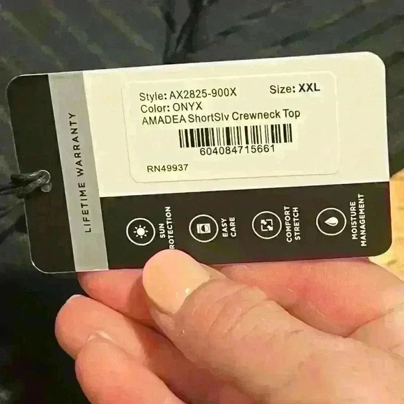 NWT Tail Women's AMADEA Short Sleeve Crew Neck Top Size XXL 2XL Mesh Active - Picture 5 of 9